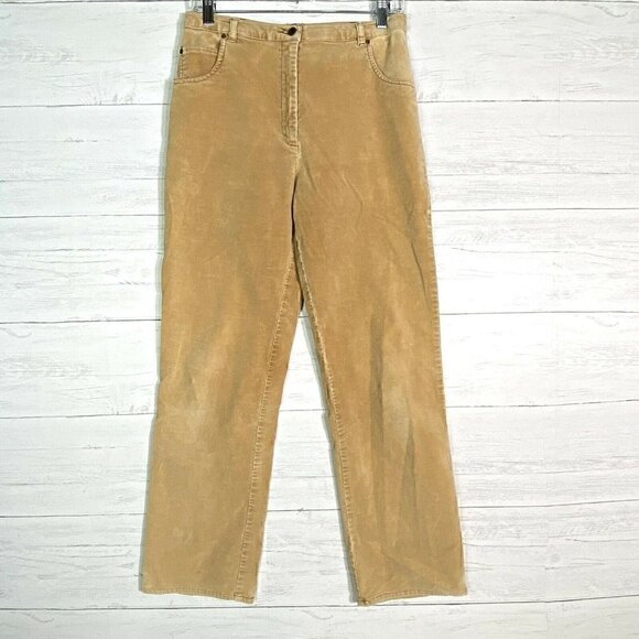 Lana Sport Pants - Vintage Lana Sport High Rise Tan Corduroy Pants Bareback Women’s Sz 28